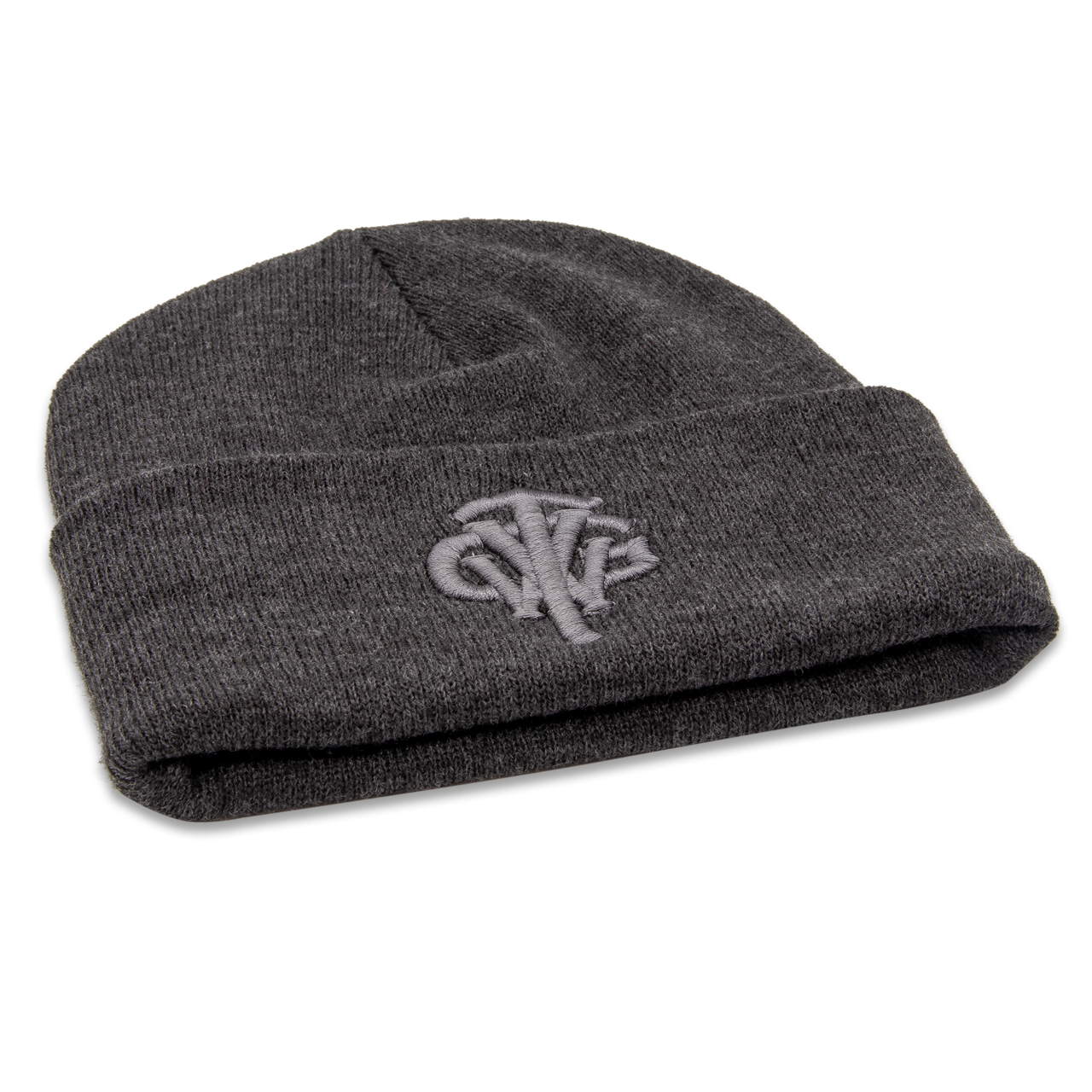 Classic Long Beanie „TVWG COLLEGE“, charcoal