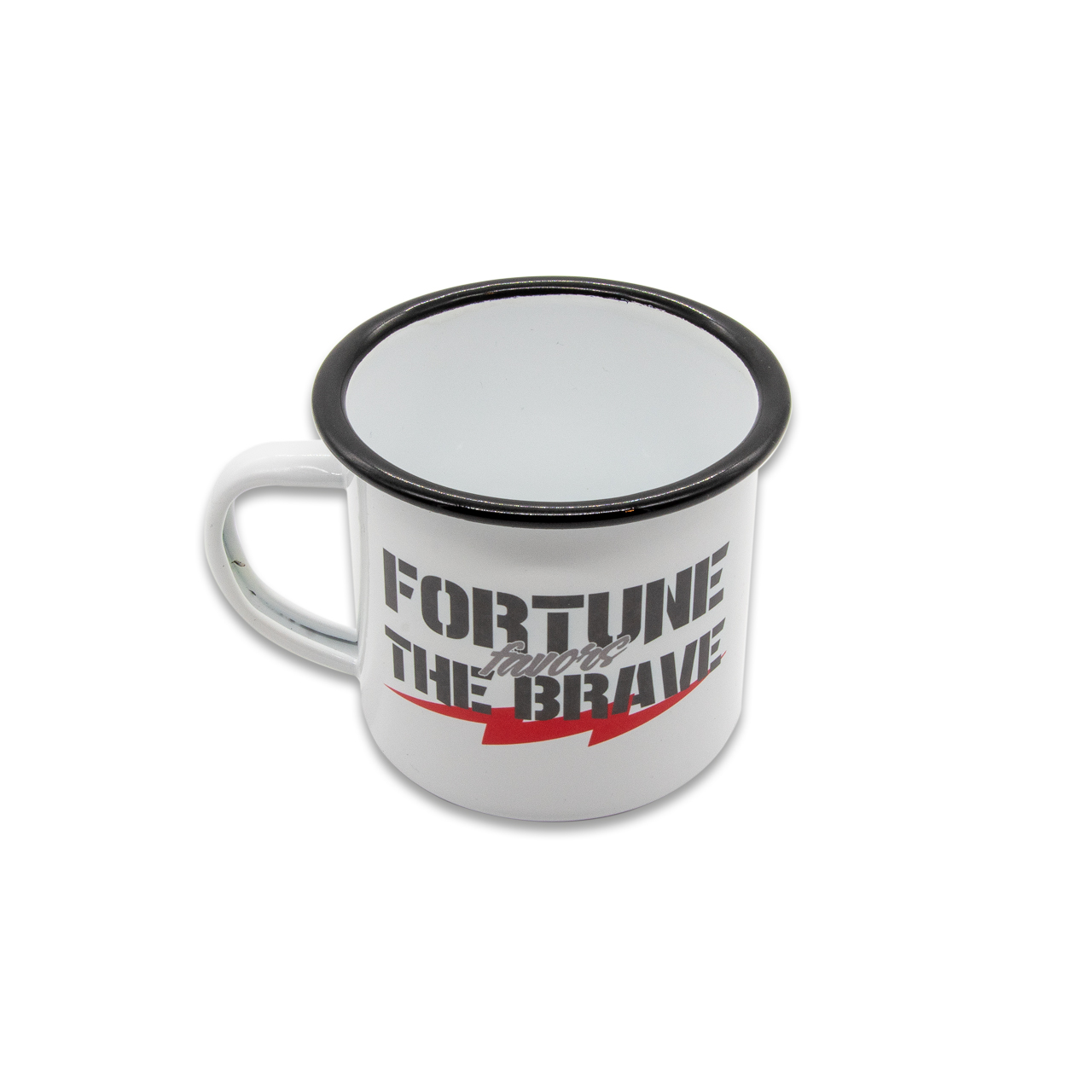 Tasse Emaille "FORTUNE FAVORS THE BRAVE"  300ml